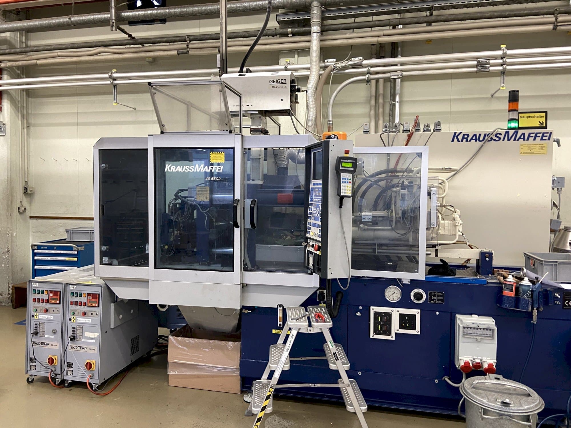 Vista frontale della macchina Krauss Maffei 40/55 C2