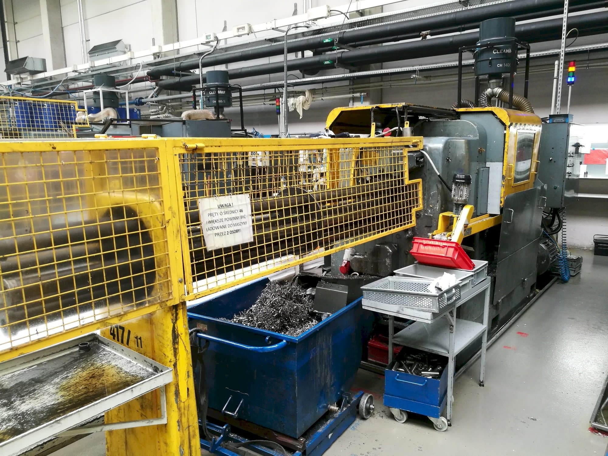 Vista frontale della macchina Wickman 1  3/8"-6