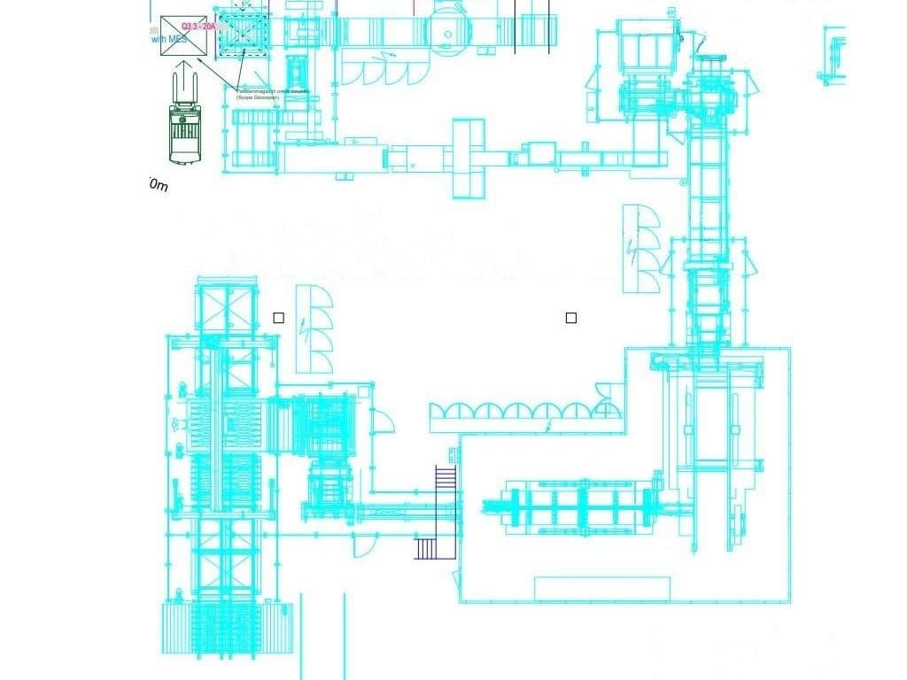 Vista frontale della macchina TORWEGGE TG2 Parquet production line