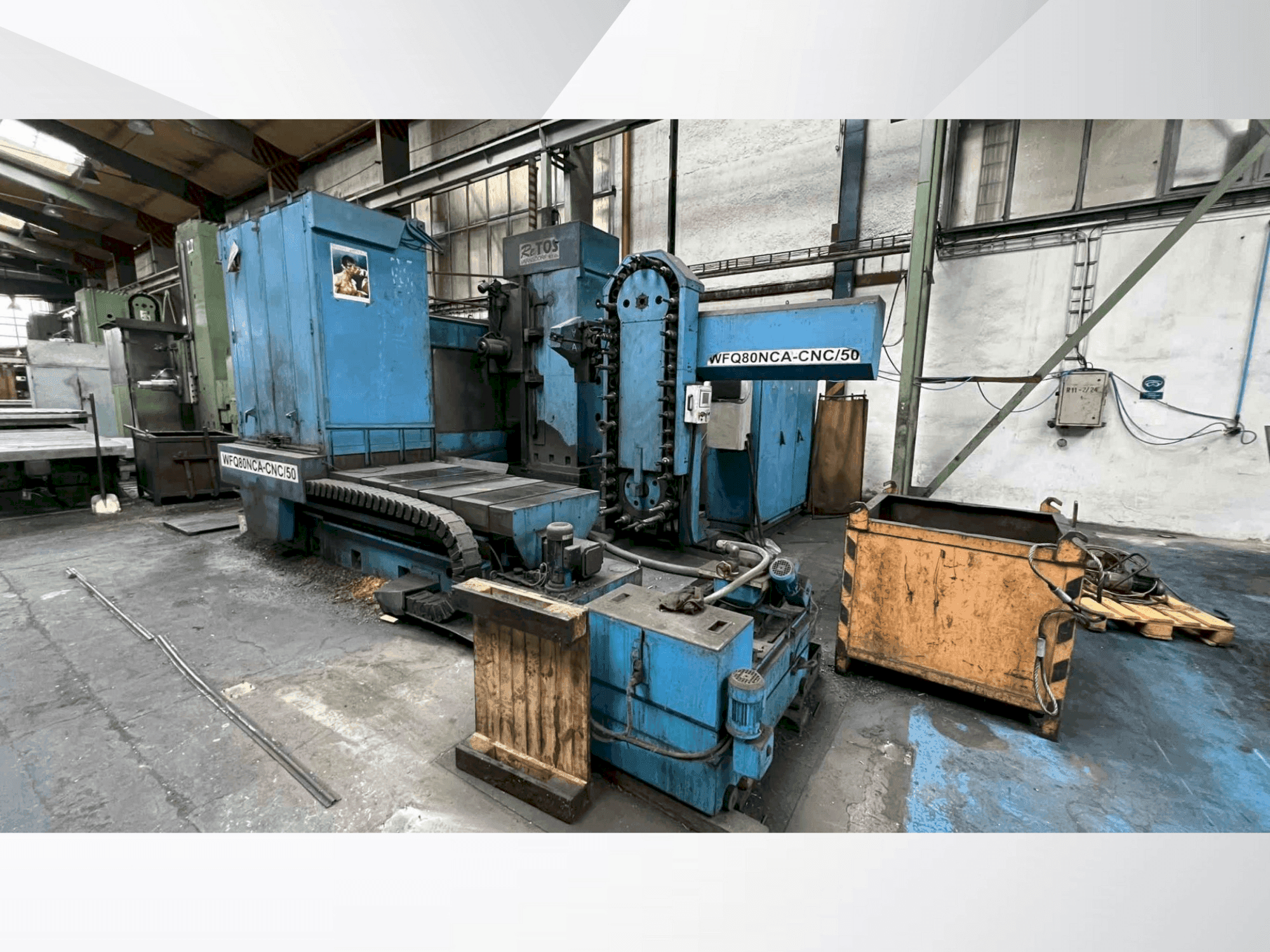 Vista frontale della macchina TOS WFQ80NCA-CNC/50