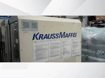 Vista frontale della macchina Krauss Maffei 340 c2/80