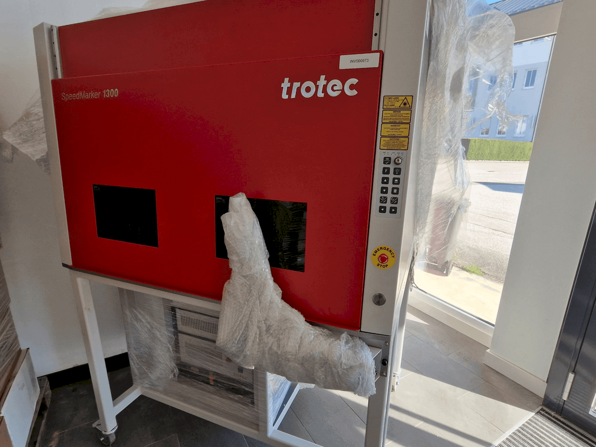 Vista frontale della macchina Trotec SpeedMarker 1300