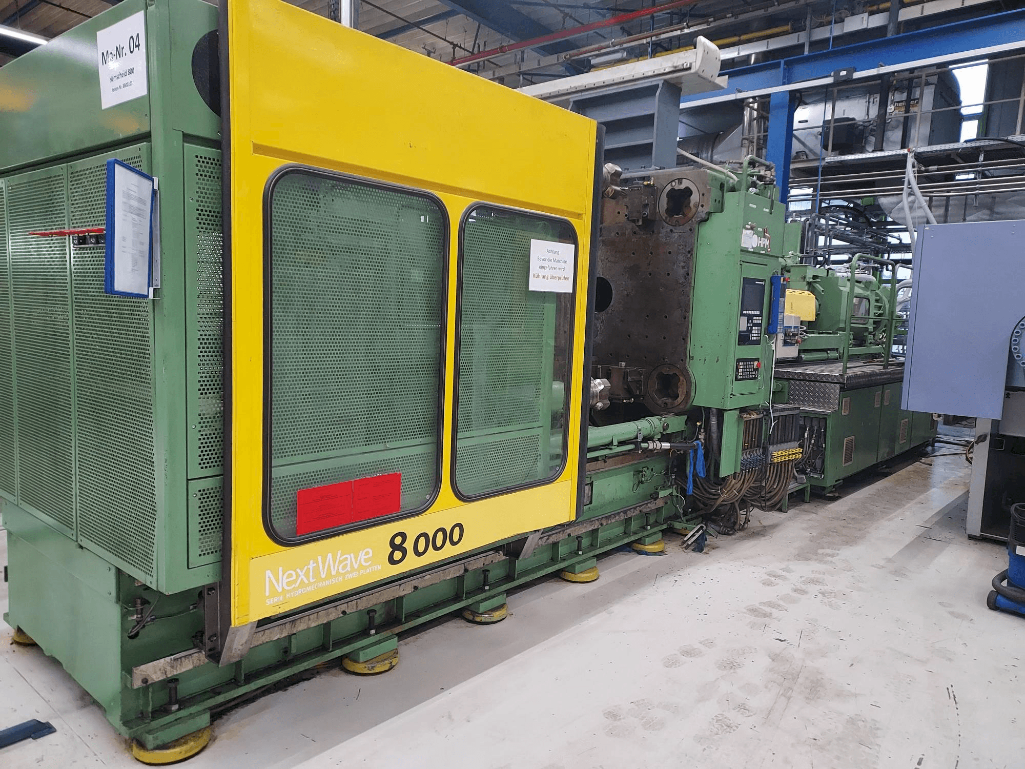 Vista laterale sinistra della macchina Hemscheidt 800