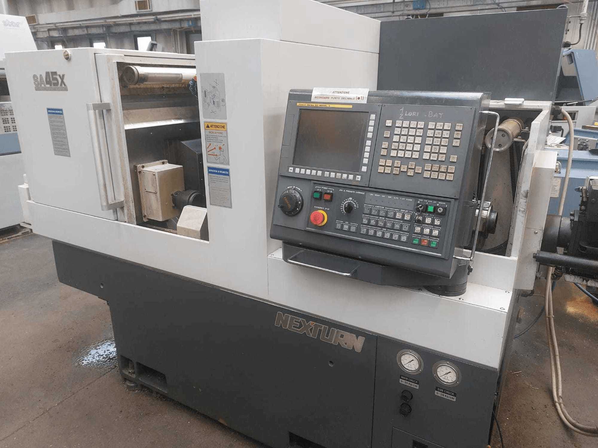 Vista frontale della macchina Nexturn SA 45X