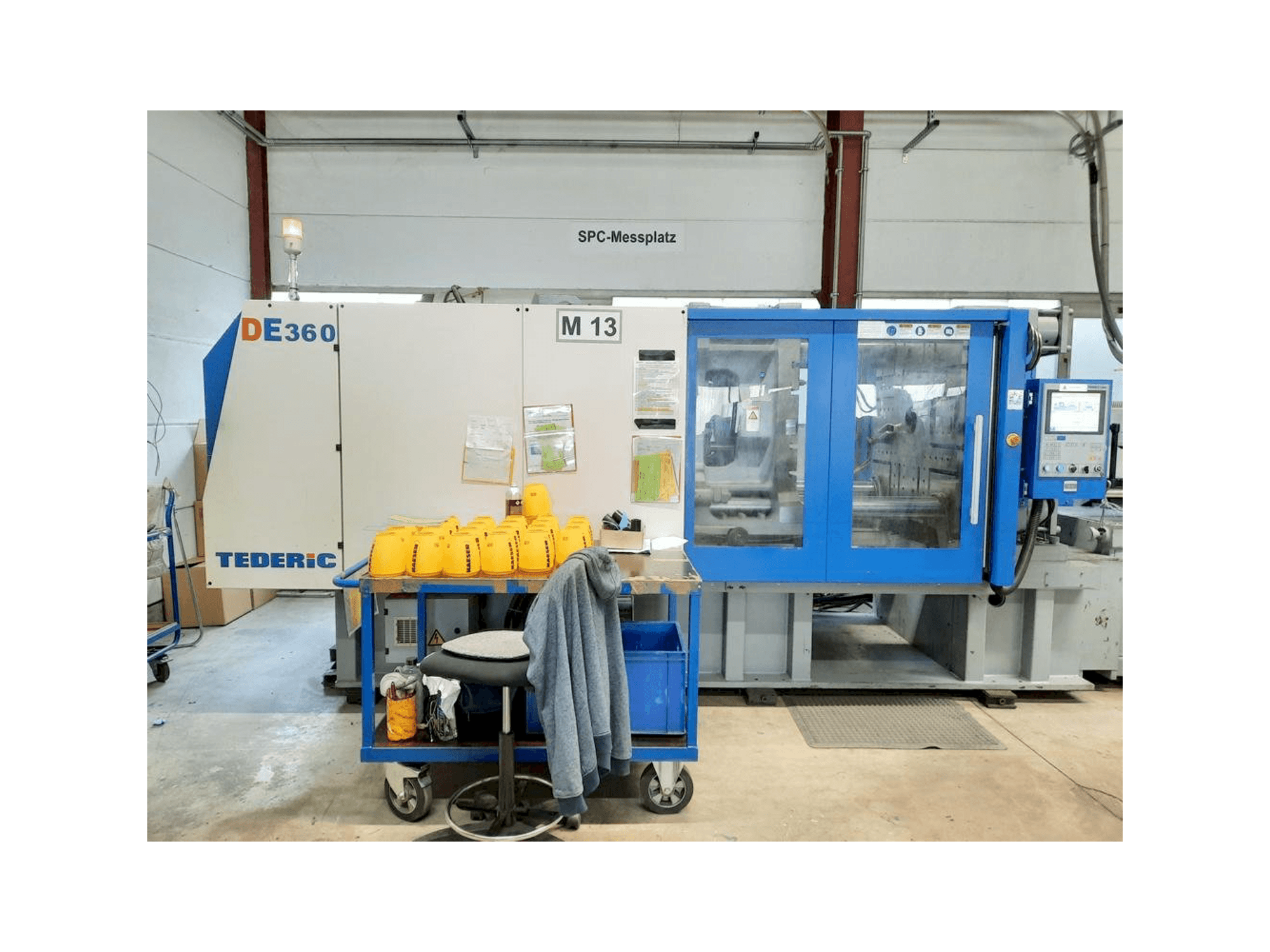 Vista frontale della macchina TEDERIC DE360